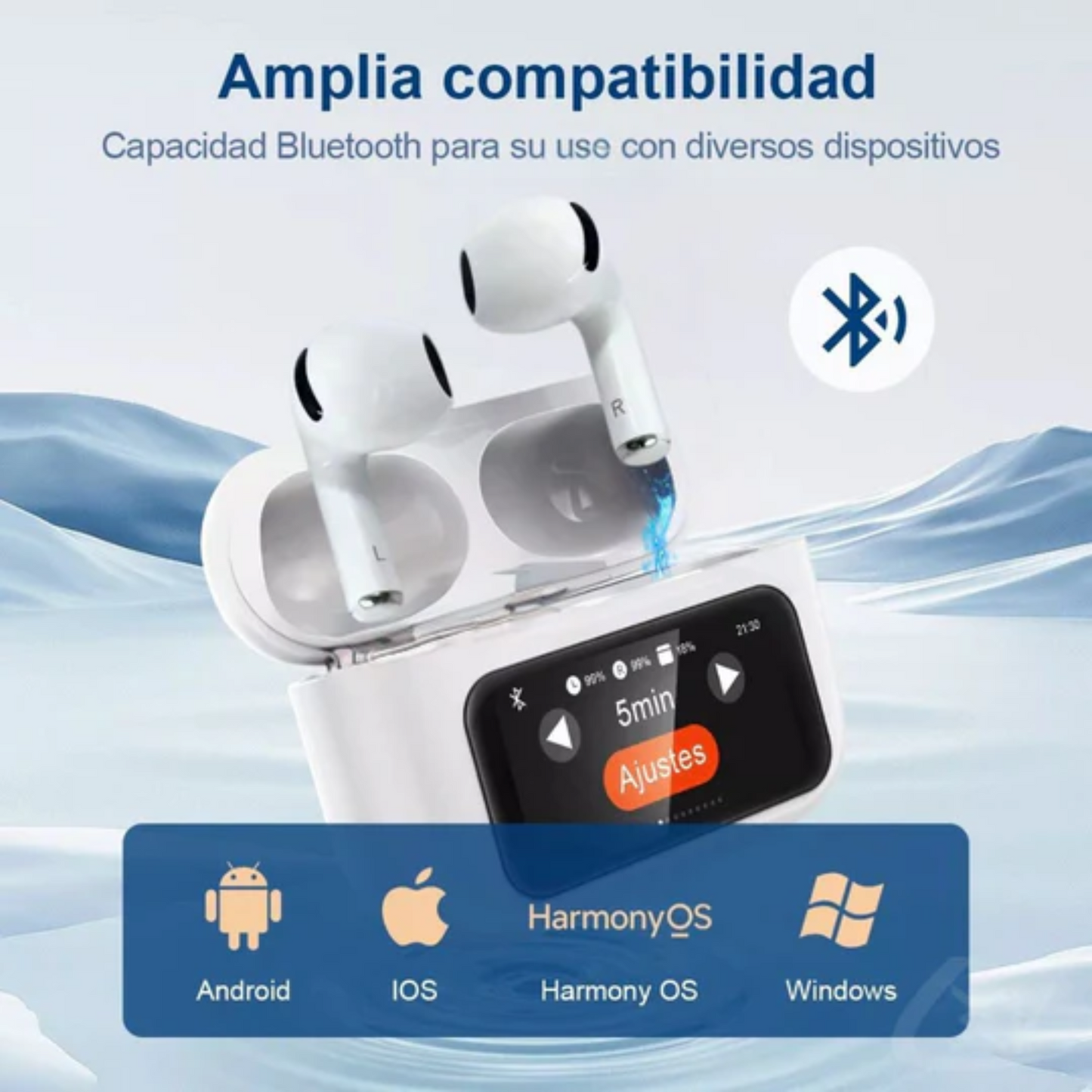 Audífonos Bluetooth PRO Pantalla Táctil