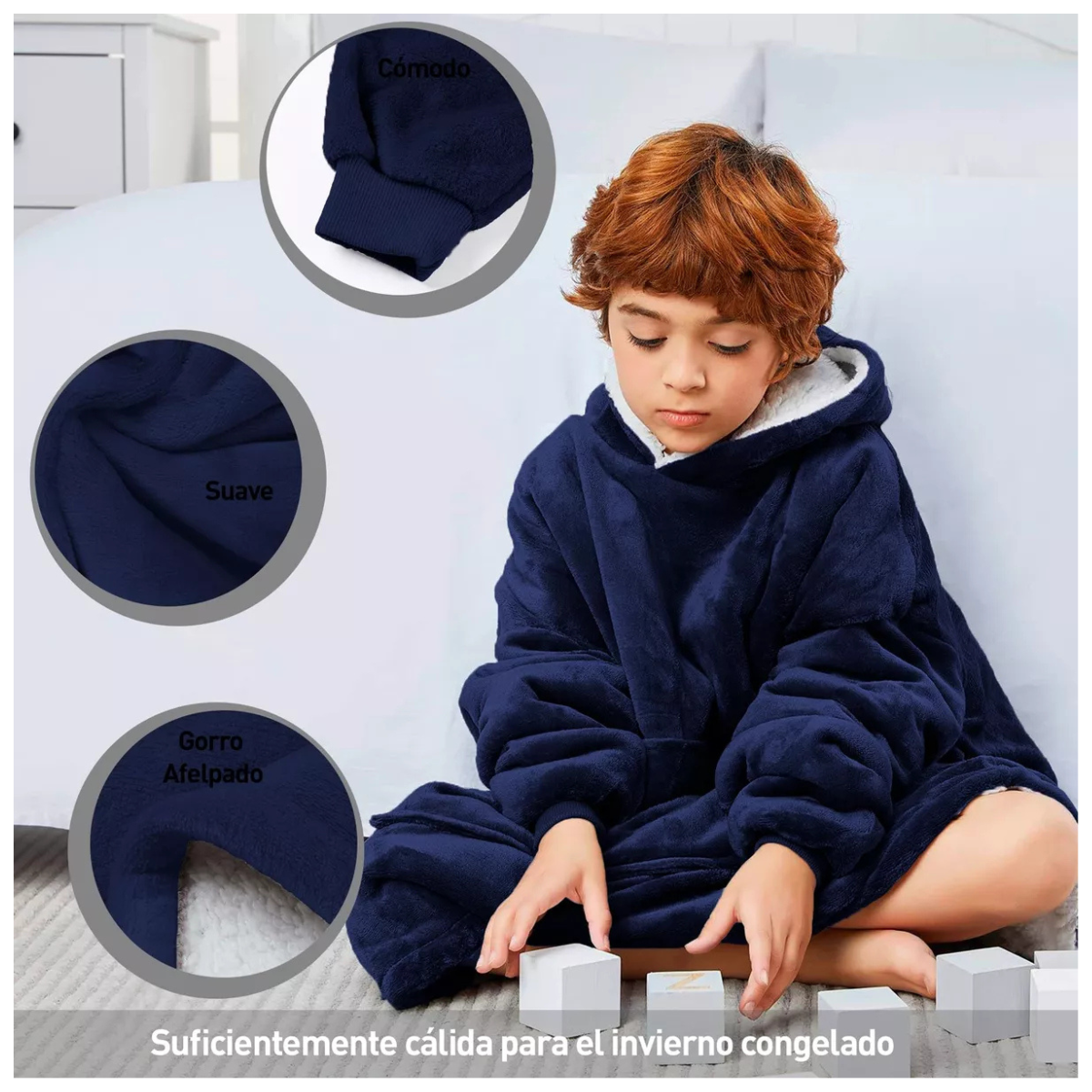 Doble Polerón Polar Infantil Azul/Rosa