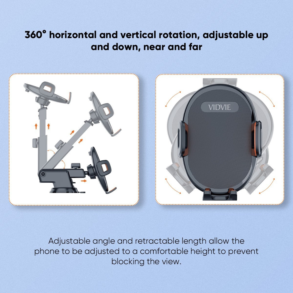 Soporte Celular Extendible Rotación de 360°