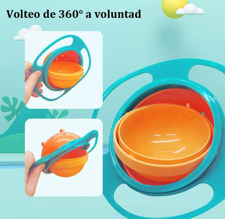 Tazón Plato Antiderrame Gyro Bowl Baby 360°