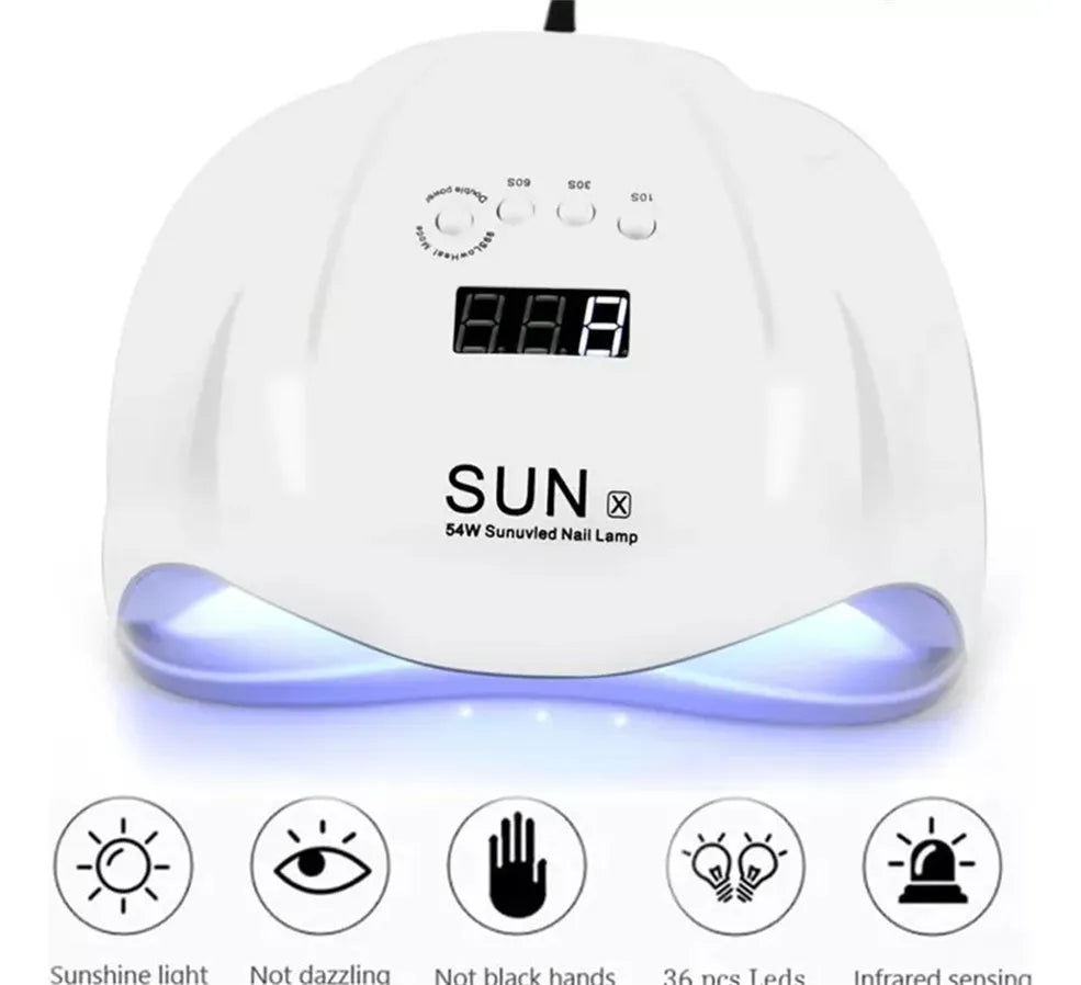 Lámpara de Uñas Manicure 54W UV LED
